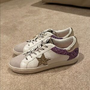 Vintage Havana Women's White and Purple Sneakers